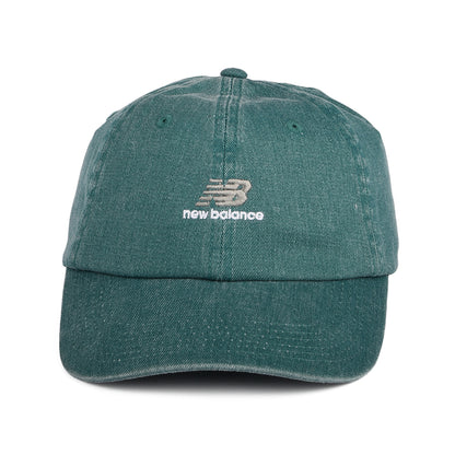 Gorra de béisbol NB Seasonal Classic de algodón lavado de New Balance - Verde Azulado