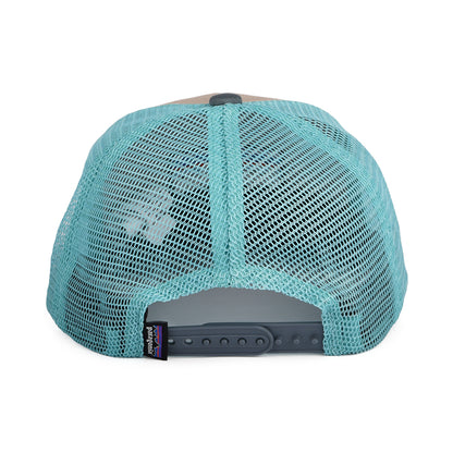 Gorra Trucker niños P-6 Logo de algodón orgánico de Patagonia - Beige Arena-Azul-Gris