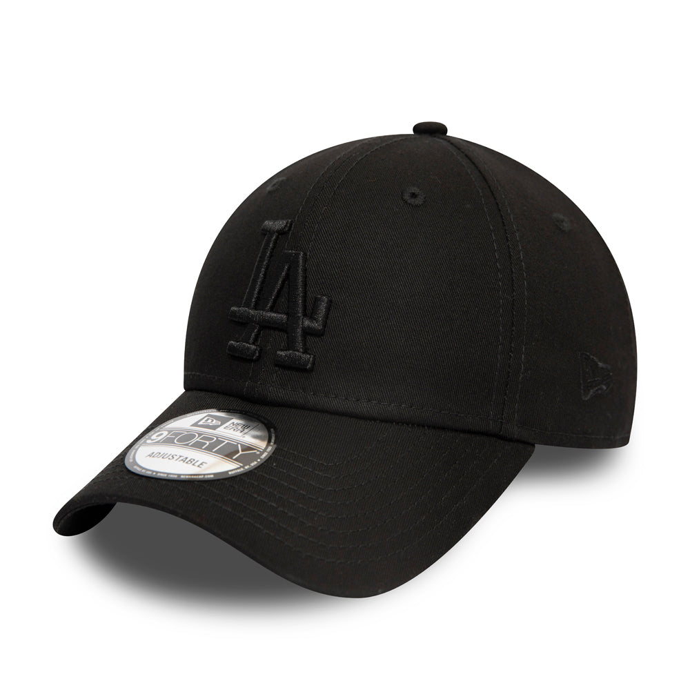 Gorra de béisbol 9FORTY MLB League Essential L.A. Dodgers de New Era - Negro sobre Negro