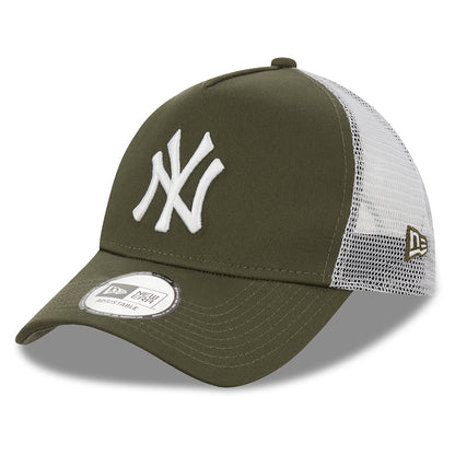 Gorra Trucker A-Frame MLB League Essential New York Yankees de New Era - Oliva-Blanco