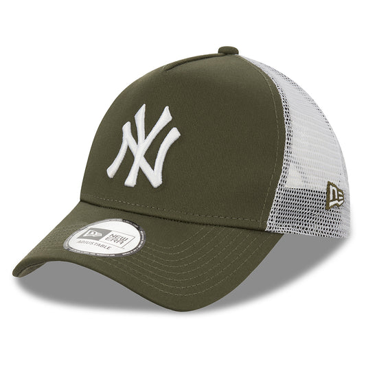 Gorra Trucker A-Frame MLB League Essential New York Yankees de New Era - Oliva-Blanco