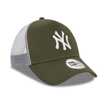 Gorra Trucker A-Frame MLB League Essential New York Yankees de New Era - Oliva-Blanco