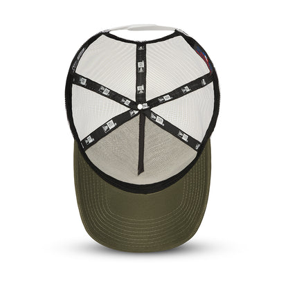 Gorra Trucker A-Frame MLB League Essential New York Yankees de New Era - Oliva-Blanco