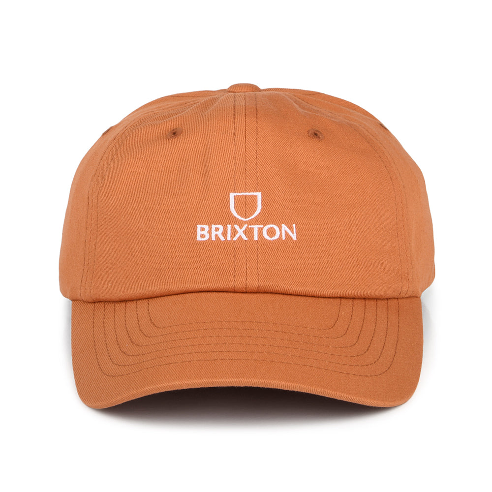 Gorra de béisbol Alpha LP de algodón de Brixton - Naranja Lavado