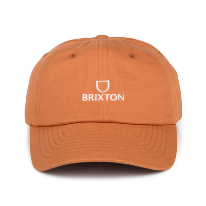 Gorra de béisbol Alpha LP de algodón de Brixton - Naranja Lavado