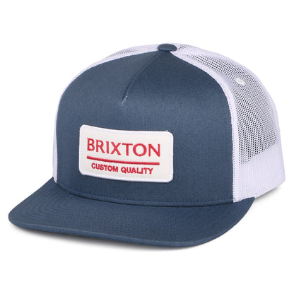 Gorra Trucker Palmer Proper MP de Brixton - Azul-Blanco
