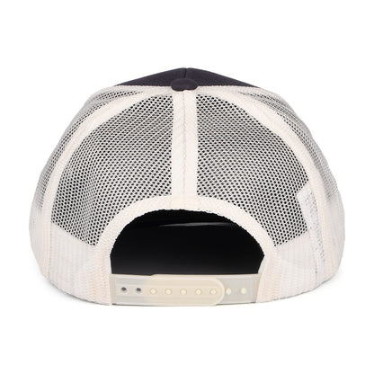 Gorra Trucker Rival Stamp NetPlus MP de Brixton - Azul Marino Lavado-Blanco Roto