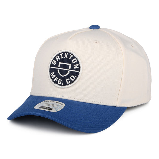 Gorra Snapback Crest C NetPlus MP de Brixton - Blanco Roto-Azul