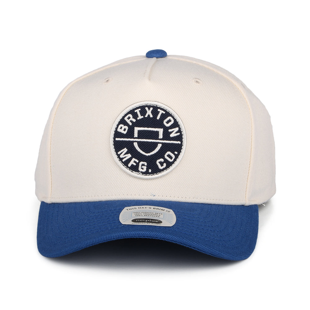 Gorra Snapback Crest C NetPlus MP de Brixton - Blanco Roto-Azul