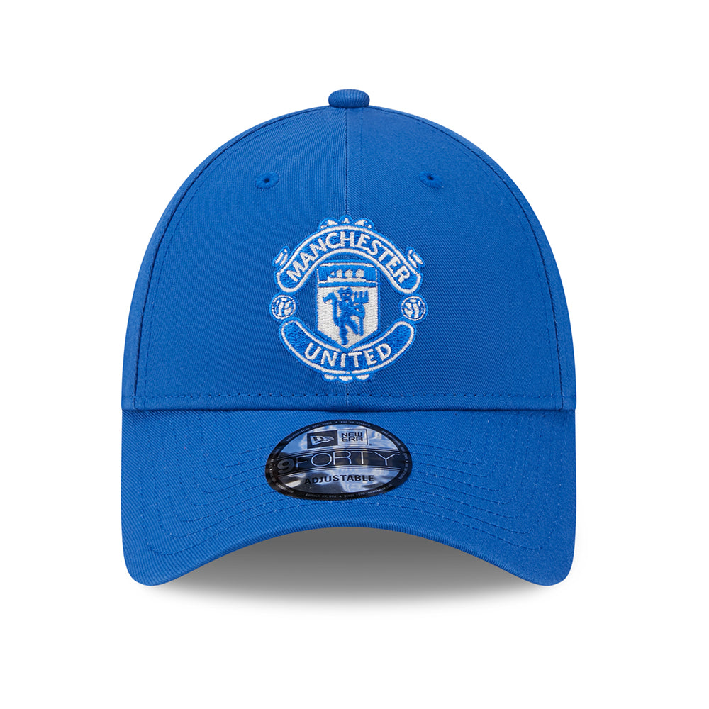 Gorra de béisbol 9FORTY de temporada Manchester United FC de New Era - Azul Celeste
