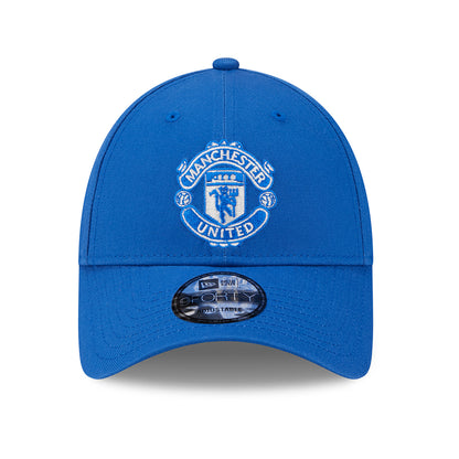 Gorra de béisbol 9FORTY de temporada Manchester United FC de New Era - Azul Celeste