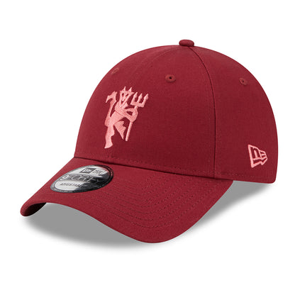 Gorra de béisbol 9FORTY Seasonal Manchester United FC de New Era - Rojo Cardenal