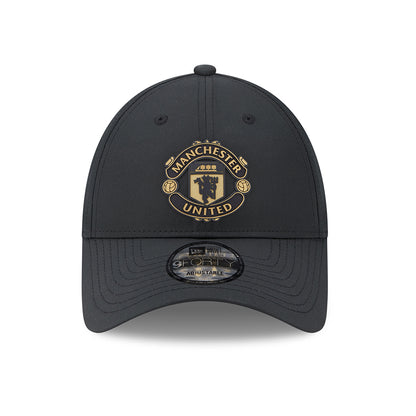 Gorra de béisbol 9FORTY Featherweight Manchester United FC de New Era - Negro-Dorado