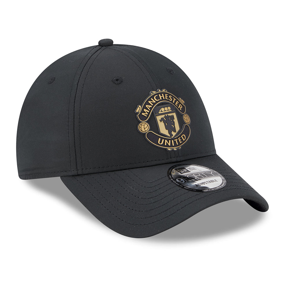 Gorra de béisbol 9FORTY Featherweight Manchester United FC de New Era - Negro-Dorado