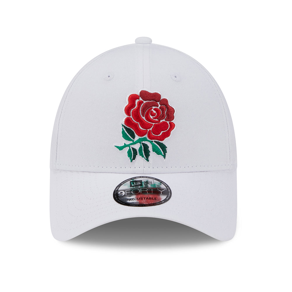 Gorra de béisbol 9FORTY Core Rugby Football Union de New Era - Blanco-Escarlata