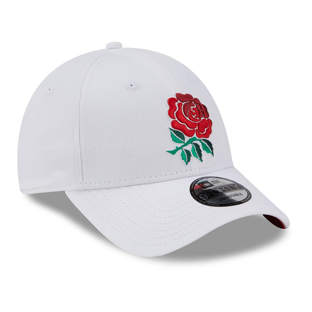 Gorra de béisbol 9FORTY Core Rugby Football Union de New Era - Blanco-Escarlata