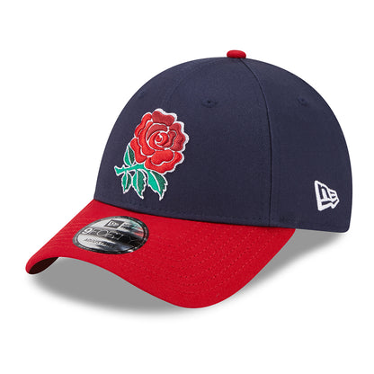 Gorra de béisbol 9FORTY Core Rugby Football Union de New Era - Azul Marino-Escarlata