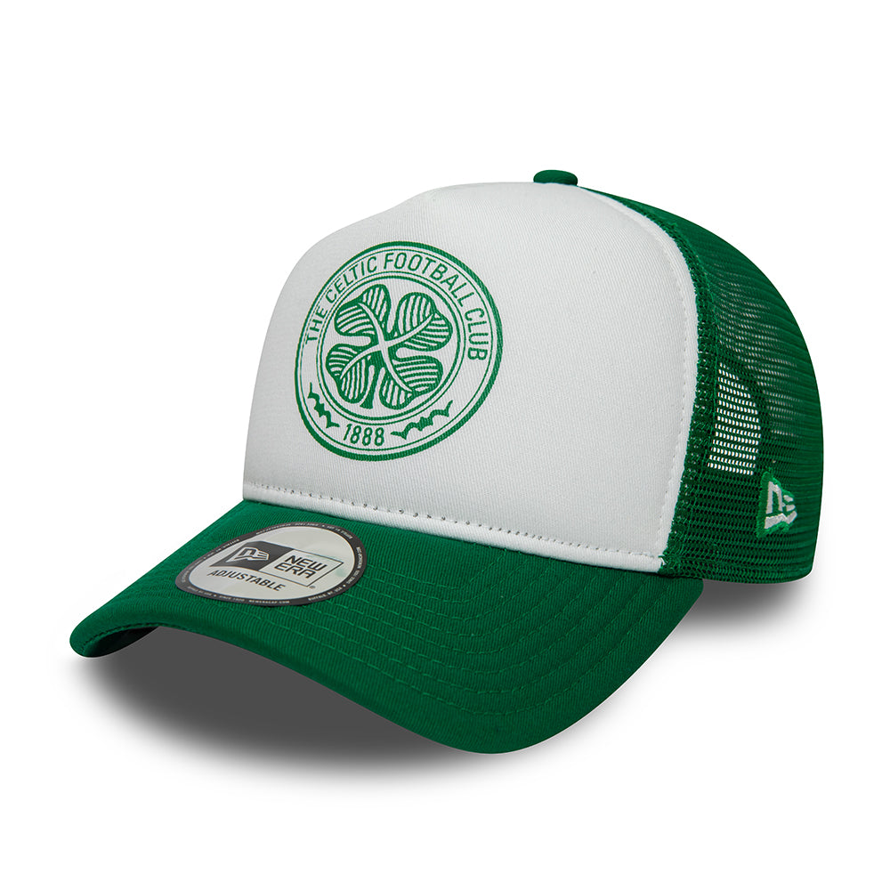Gorra Trucker A-Frame Core Celtic FC de New Era - Verde-Blanco