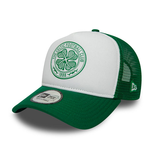 Gorra Trucker A-Frame Core Celtic FC de New Era - Verde-Blanco