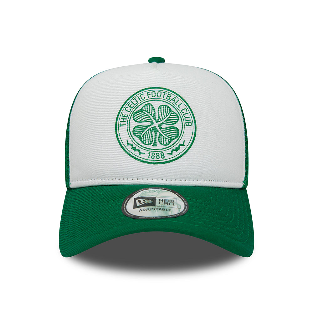 Gorra Trucker A-Frame Core Celtic FC de New Era - Verde-Blanco