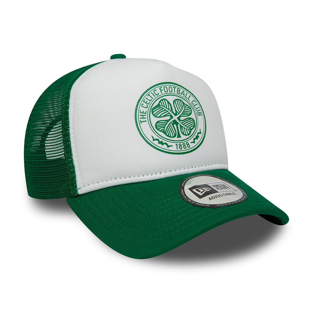 Gorra Trucker A-Frame Core Celtic FC de New Era - Verde-Blanco