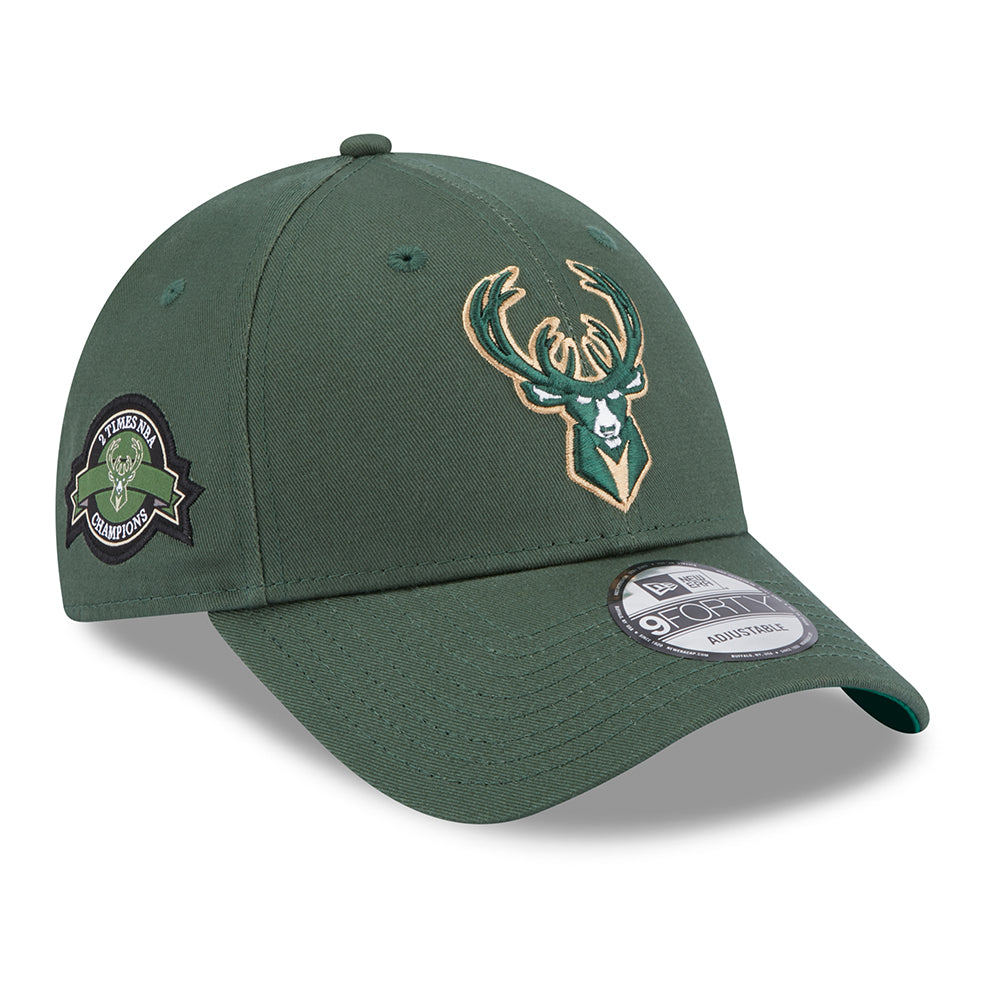 Gorra de béisbol 9FORTY NBA Team Side Patch Milwaukee Bucks de New Era - Verde