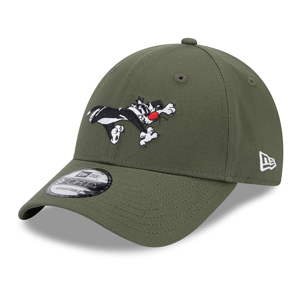 Gorra de béisbol 9FORTY Looney Tunes Sylvester de New Era - Verde Oliva