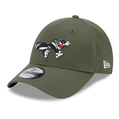 Gorra de béisbol 9FORTY Looney Tunes Sylvester de New Era - Verde Oliva