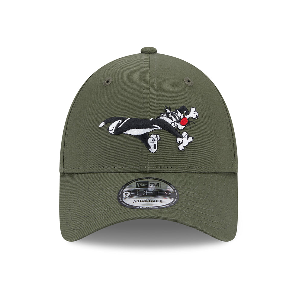 Gorra de béisbol 9FORTY Looney Tunes Sylvester de New Era - Verde Oliva