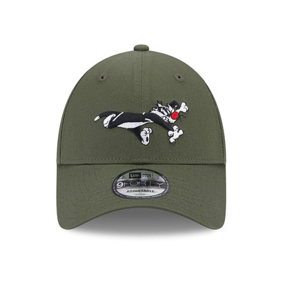 Gorra de béisbol 9FORTY Looney Tunes Sylvester de New Era - Verde Oliva
