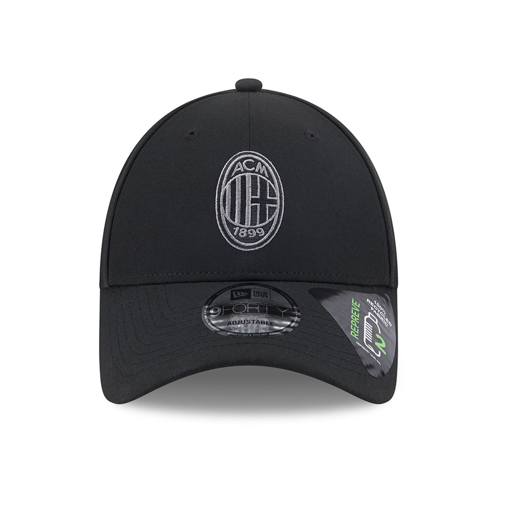 Gorra de béisbol 9FORTY Repreve AC Milan de New Era - Negro