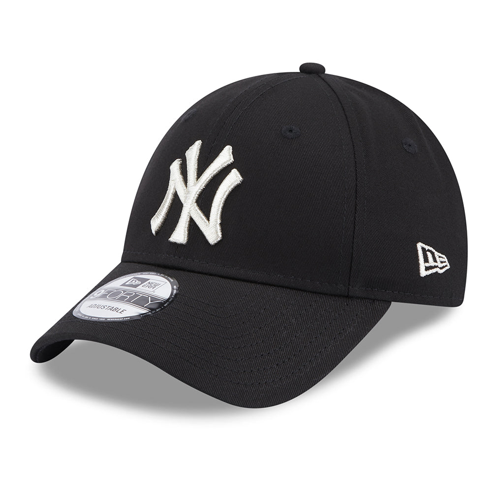 Gorra de béisbol 9FORTY MLB Metallic Logo New York Yankees de New Era - Negro-Plateado