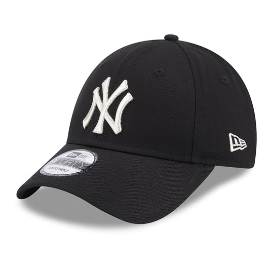 Gorra de béisbol 9FORTY MLB Metallic Logo New York Yankees de New Era - Negro-Plateado