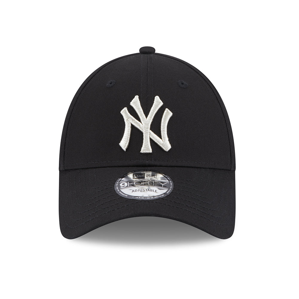 Gorra de béisbol 9FORTY MLB Metallic Logo New York Yankees de New Era - Negro-Plateado