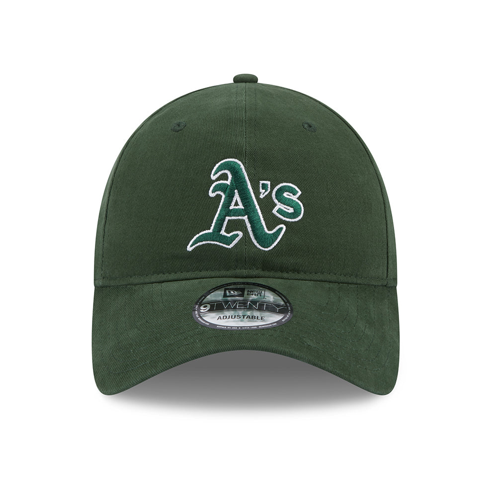 Gorra de béisbol 9TWENTY MLB Team Script Oakland Athletics de New Era - Verde Oscuro