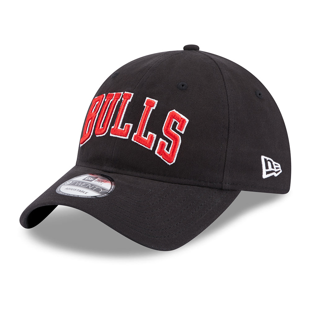 Gorra de béisbol 9TWENTY NBA Team Script Chicago Bulls de New Era - Negro-Rojo