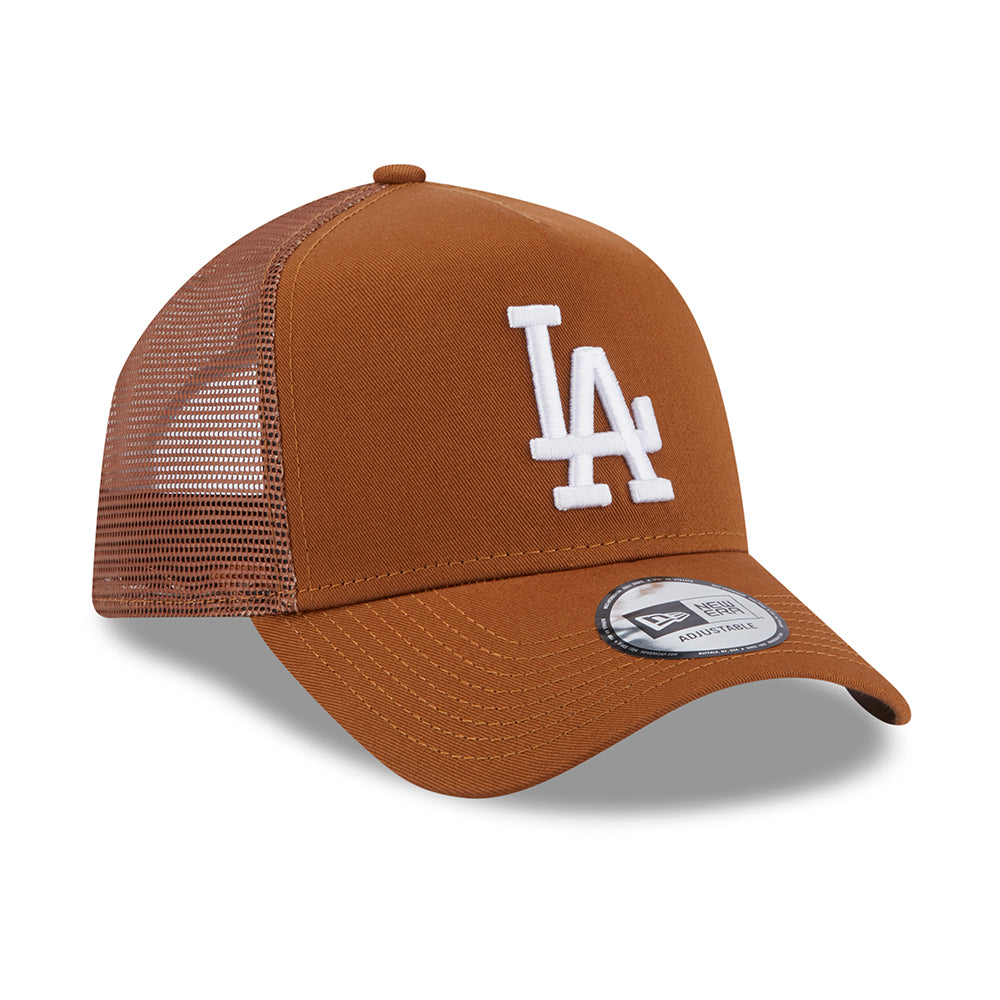 Gorra Trucker A-Frame MLB League Essential L.A. Dodgers de New Era - Tofe-Blanco