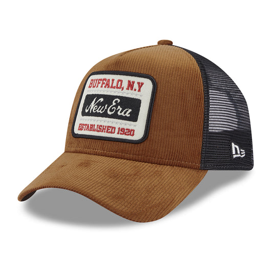 Gorra Trucker A-Frame de pana de New Era - Tofe-Negro