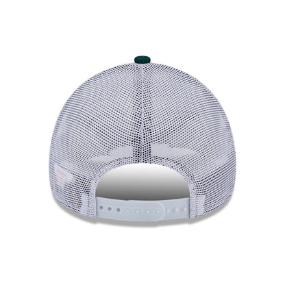 Gorra Trucker A-Frame MLB Team Script Oakland Athletics de New Era - Verde Oscuro-Blanco
