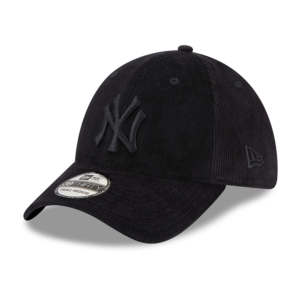 Gorra de béisbol 39THIRTY MLB Cord New York Yankees de New Era - Negro sobre Negro