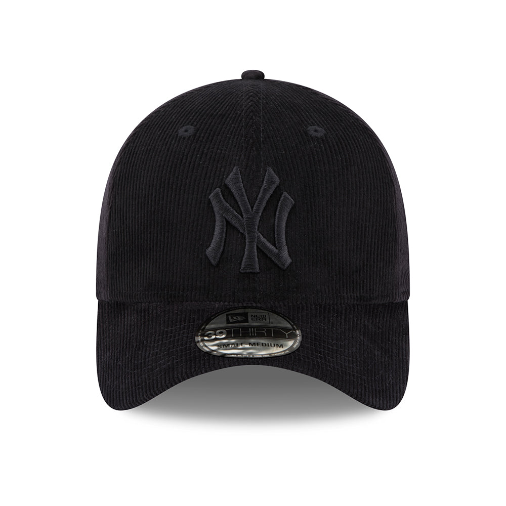 Gorra de béisbol 39THIRTY MLB Cord New York Yankees de New Era - Negro sobre Negro