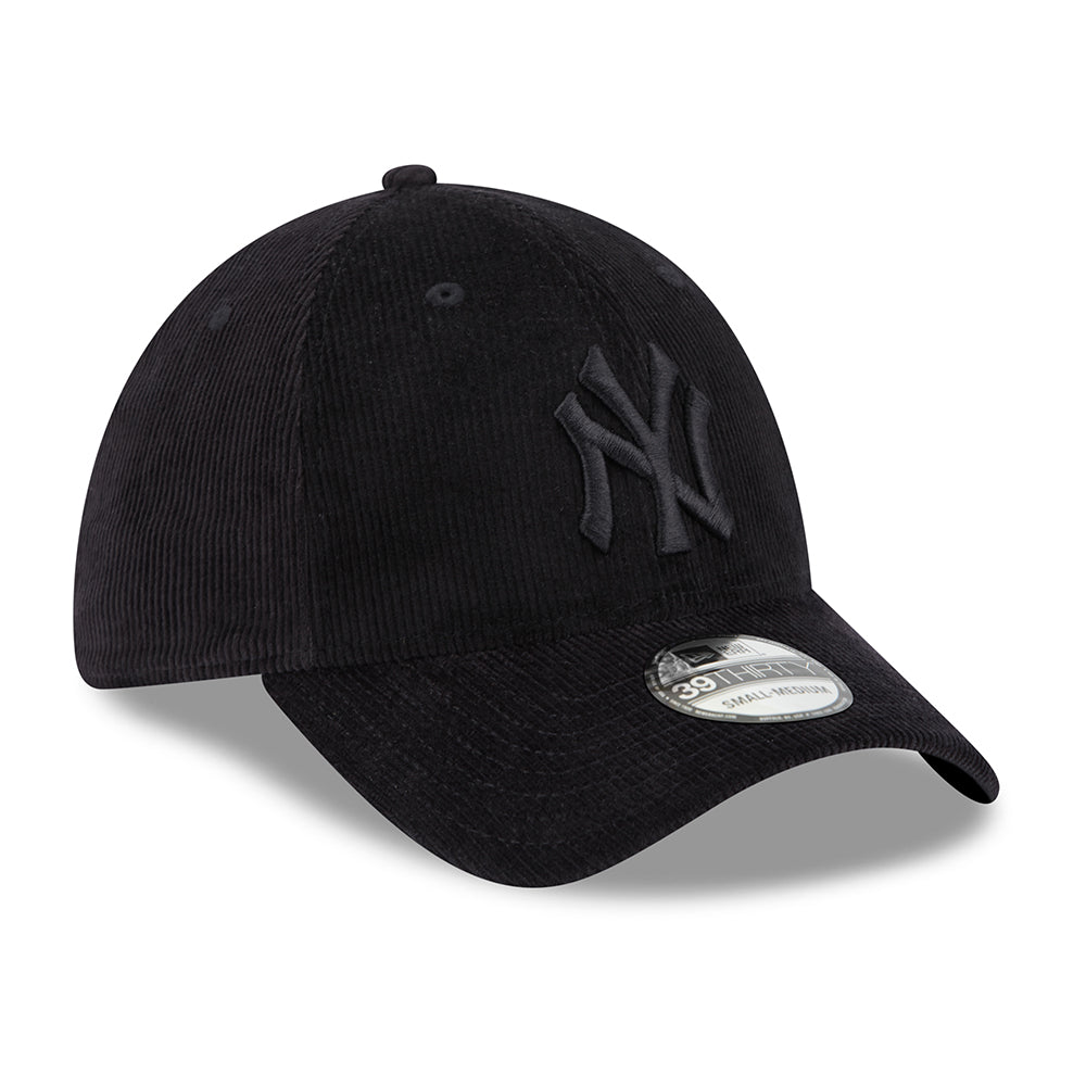 Gorra de béisbol 39THIRTY MLB Cord New York Yankees de New Era - Negro sobre Negro