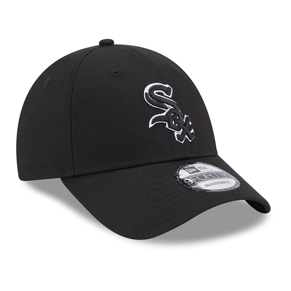 Gorra de béisbol 9FORTY MLB Team Outline Chicago White Sox de New Era - Negro-Blanco