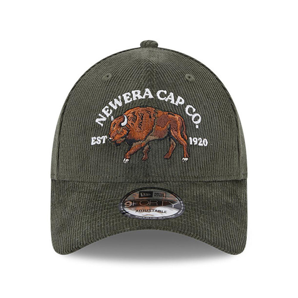 Gorra de béisbol 9FORTY NE Cord Buffalo de New Era - Verde Oliva
