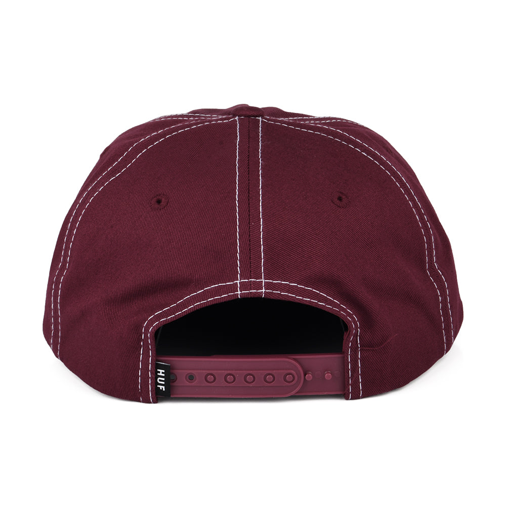 Gorra Snapback Triple Triangle sin estructurar de HUF - Morado Intenso-Blanco