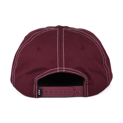 Gorra Snapback Triple Triangle sin estructurar de HUF - Morado Intenso-Blanco