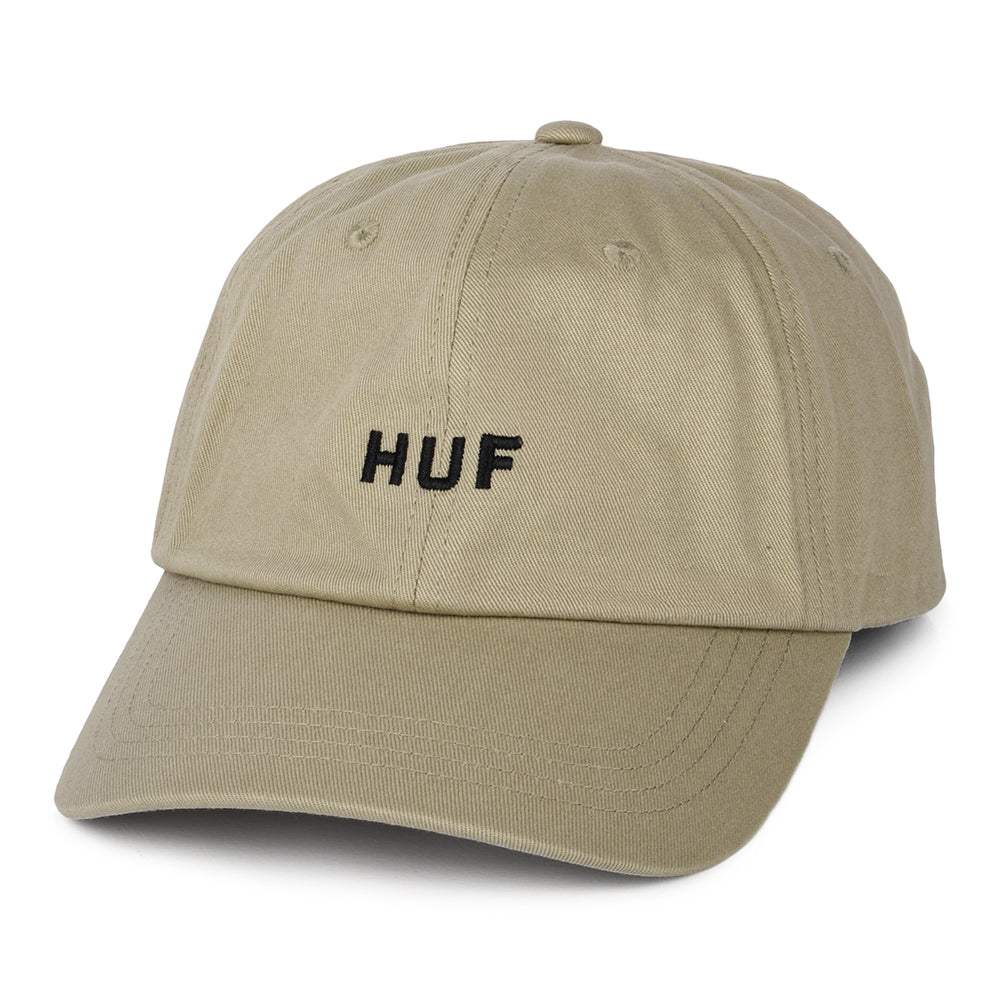 Gorra de béisbol Original Logo visera curvada de algodón de HUF - Avena