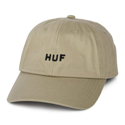 Gorra de béisbol Original Logo visera curvada de algodón de HUF - Avena