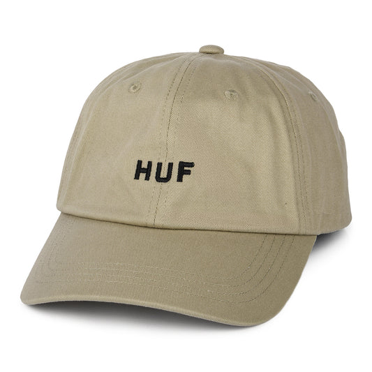 Gorra de béisbol Original Logo visera curvada de algodón de HUF - Avena