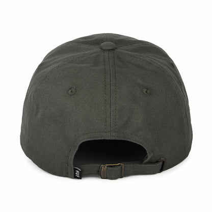 Gorra de béisbol Original Logo visera curvada de algodón de HUF - Verde Oliva